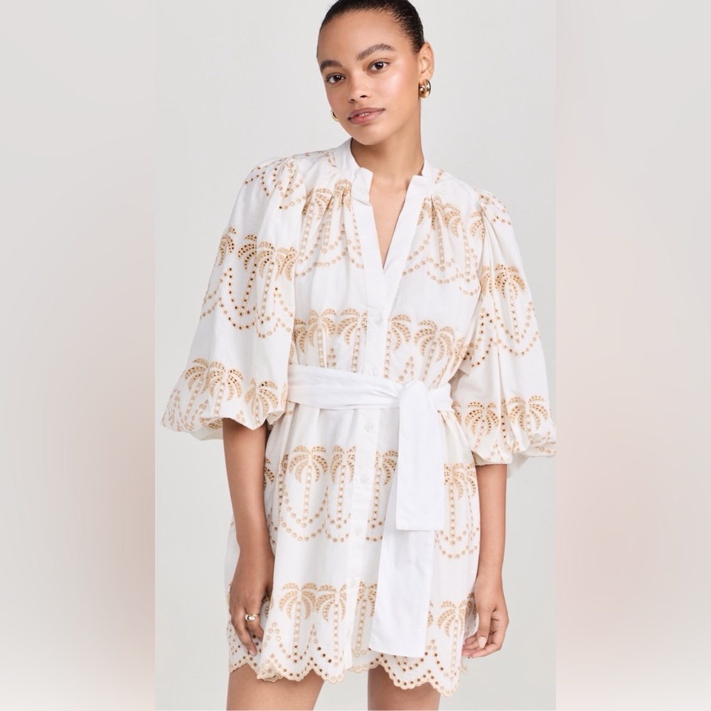 SUNDRESS Inaya Mini Dress Eyelet White And Gold
Palmtree NWT Sz M/L